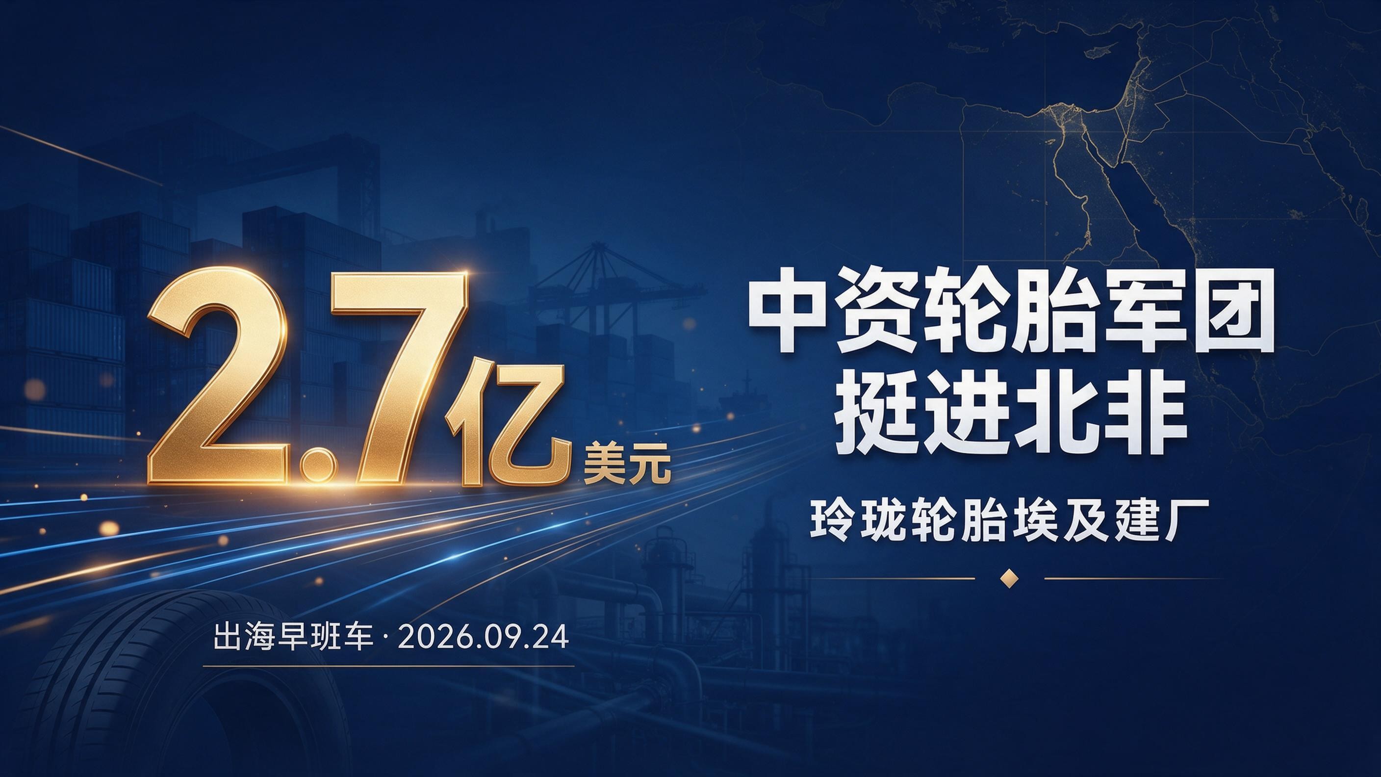 【每日必读】出海早班车,玲珑轮胎2.7亿美元落子埃及