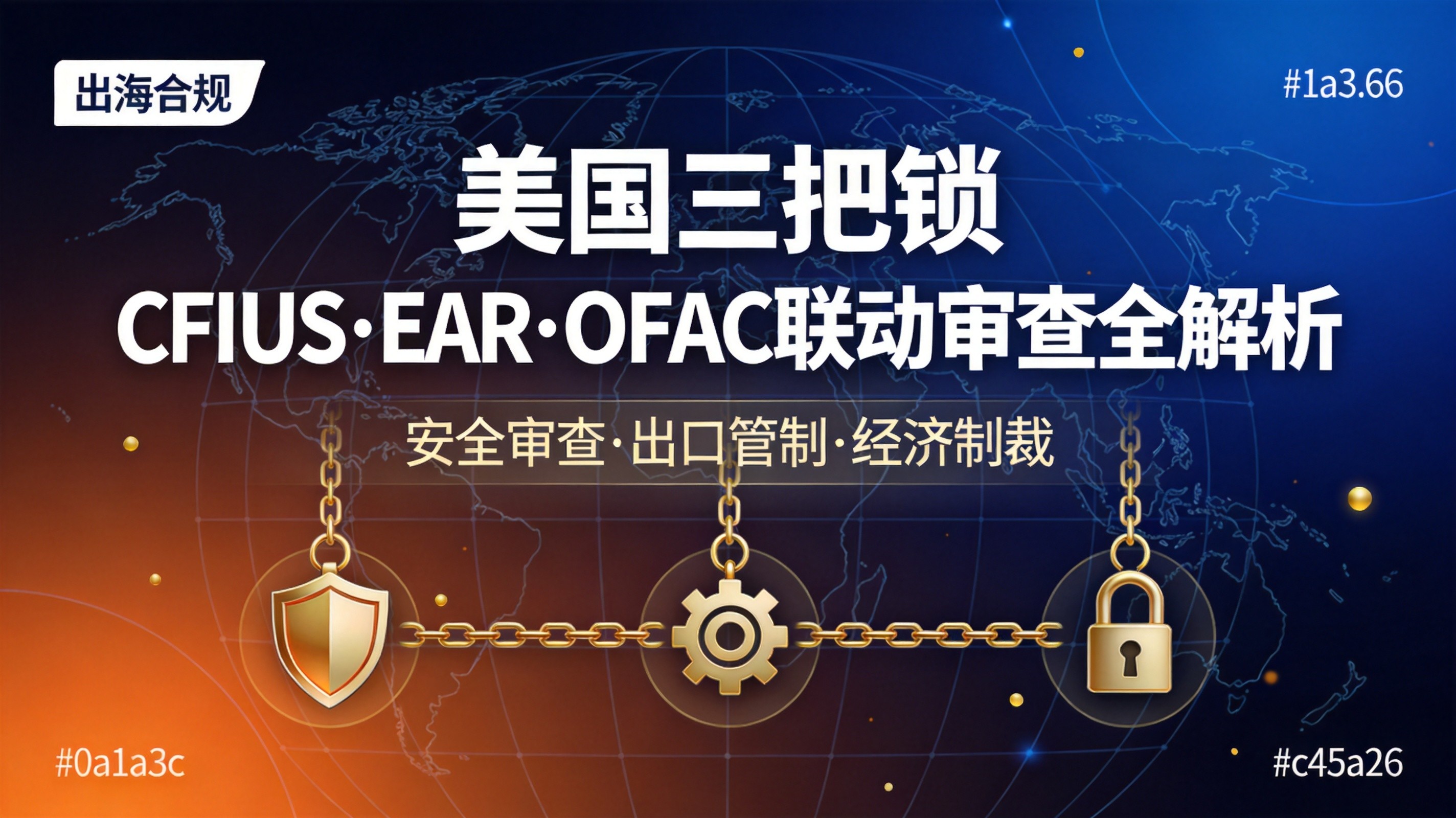出海企业必读:美国"三把锁"——CFIUS、EAR与OFAC联动审查全解析